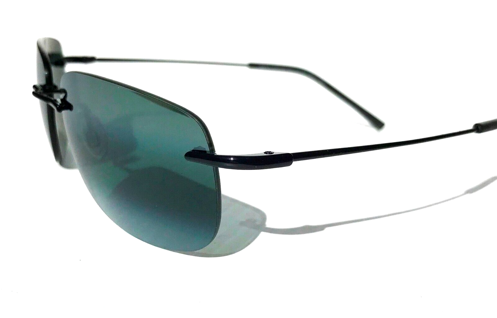 Pre-owned Maui Jim Ohai Gloss Black Polarized Neutral Grey Lens Sunglass 334-02 In Gray