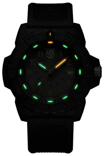 Pre-owned Luminox Navy Seal Carbonox Gray Dial Black Rubber Divers Mens Watch Xs.3508.gold