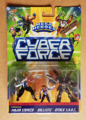 CYBER FORCE CODE RED MEGA HEROES 1995 MATTELACTION FIGURE SEALED NO PRICE MOC