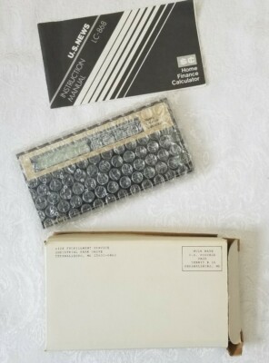 U.S. NEWS LC-868 HOME FINANCE CALCULATOR ELECTRONIC VINTAGE CASE US NOS