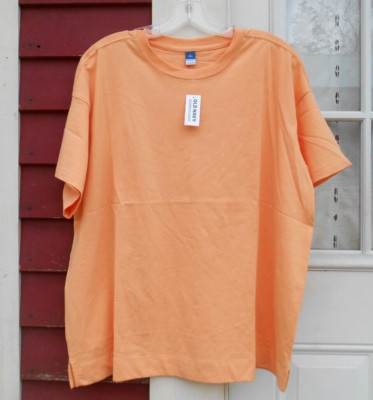 Old Navy NWT Soft Orange Short Sleeve Drop Shoulder Crew Neck Tee Large Tall