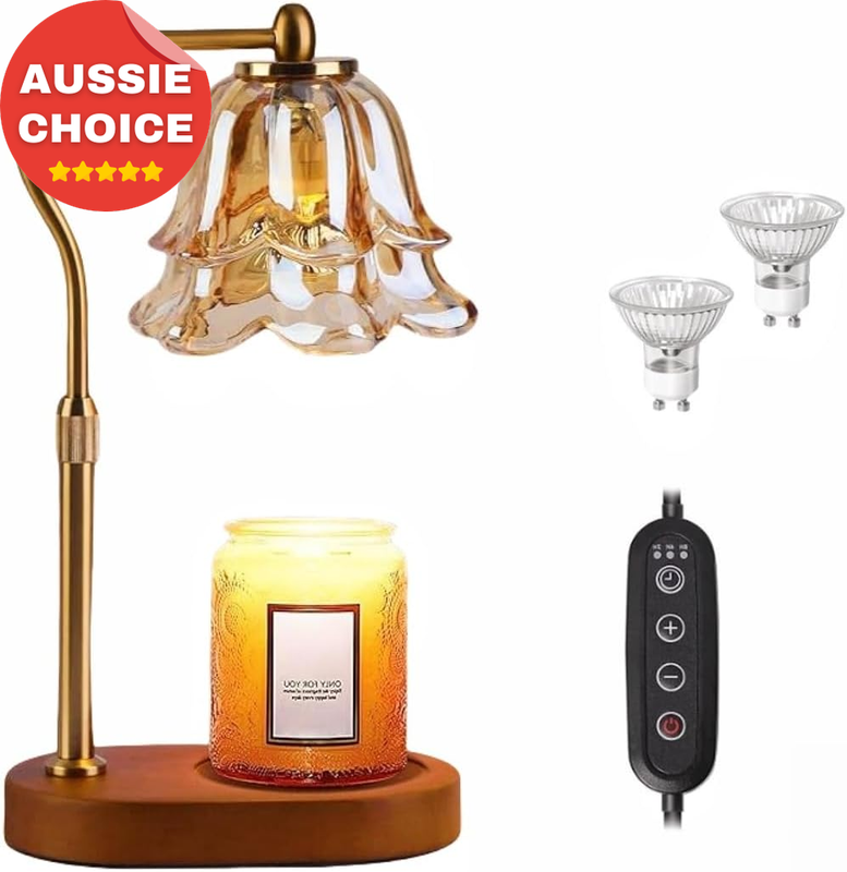 Candle Warmer Lamp Electric Wax Melt Timer Dimmable Adjustable Height Home Decor