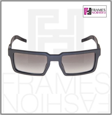 Pre-owned Prada 50s Technique Square Graphite Brushed Aluminum Unisex Sunglasses Pr50ss In Uej-0a7