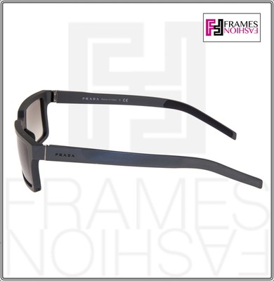 Pre-owned Prada 50s Technique Square Graphite Brushed Aluminum Unisex Sunglasses Pr50ss In Uej-0a7