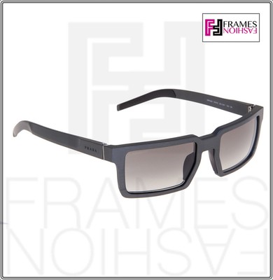 Pre-owned Prada 50s Technique Square Graphite Brushed Aluminum Unisex Sunglasses Pr50ss In Uej-0a7