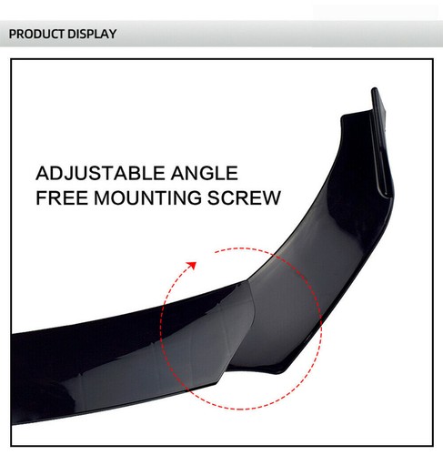 For Infiniti G37 Coupe Sedan Front Splitter Bumper Lip Spoiler Glossy+Strut Rods