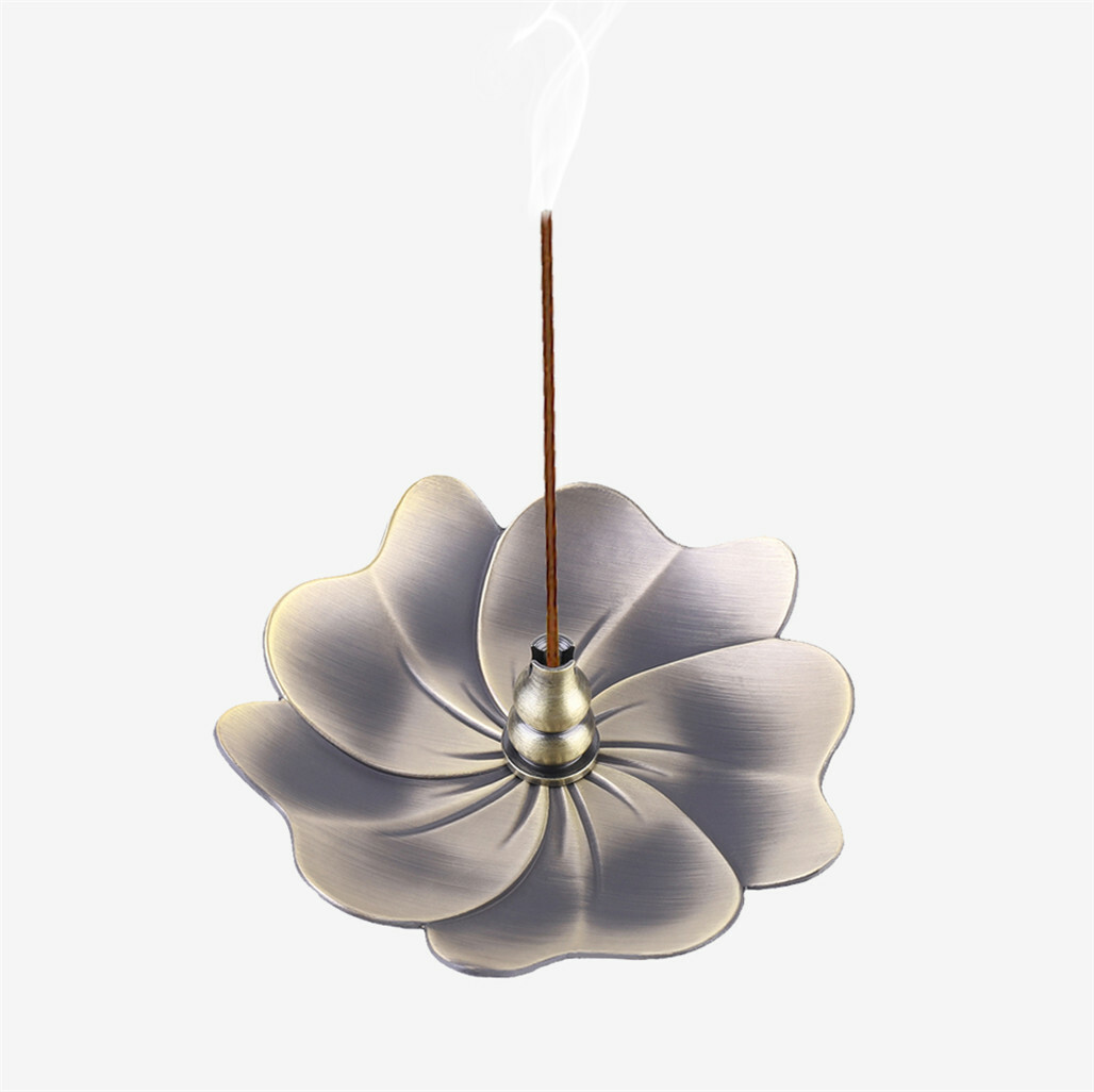 Metal Alloy Incense Holder Stick Incense Plate Burner Ash Catcher Joss