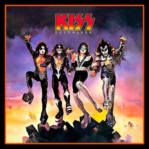 4" KISS Destroyer vinyl sticker. Heavy Metal album decal for car, laptop, guitar