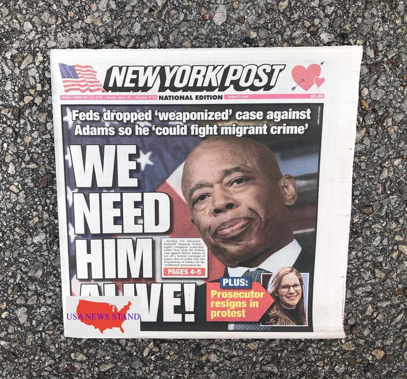 NEW YORK POST - FRIDAY FEBRUARY 14, 2025 (NYC MAYOR