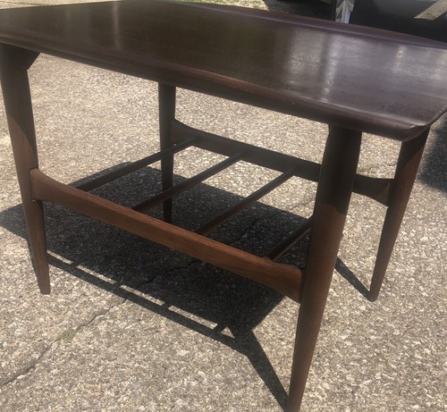 BASSETT FURNITURE■ヴィンテージ■テーブル■ミッドセンチュリー Vintage Mid Century Modern Walnut Bassett two tier side end