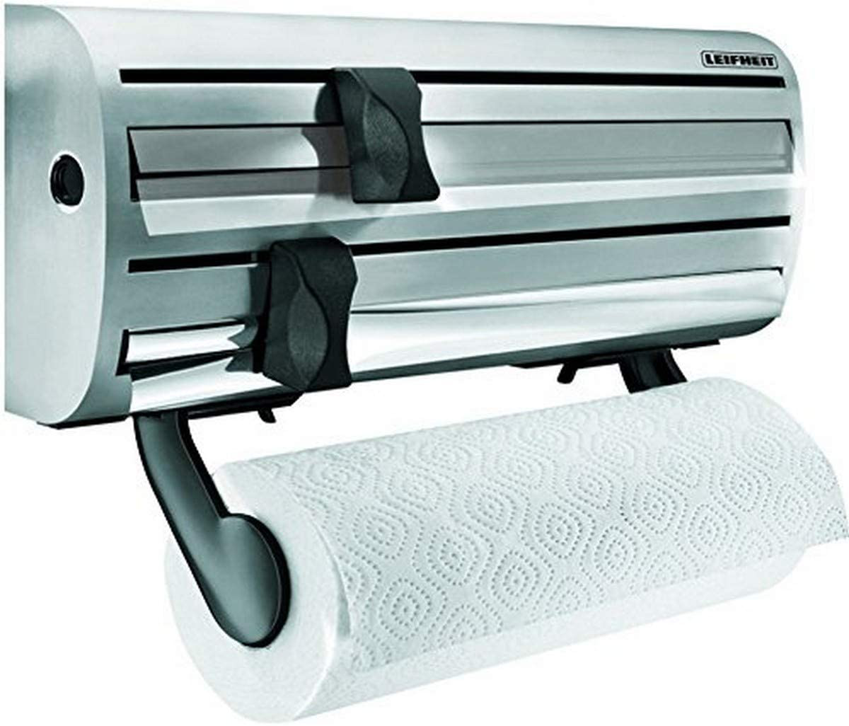 LEIFHEIT Küchenrollenhalter Wand Schneidabroller Edelstahl Küchenrolle Halterung