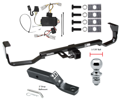 Trailer Tow Hitch For 07 09 Hyundai Santa Fe Package w Wiring and