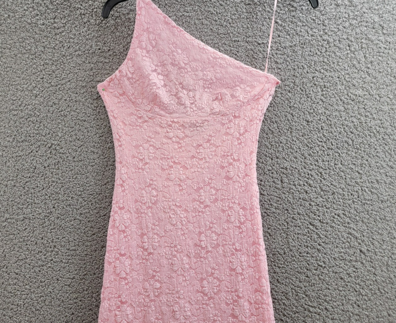 Bardot Albie Knit Maxi Dress Women's 4 Candy Pink One Shoulder Back Zip Closure - Picture 3 of 16