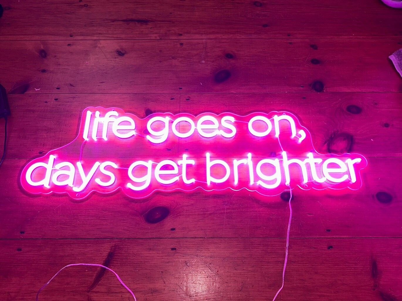 ネオンサイン　ピンク　it's a beautiful day to start ネオンサイン ピンク it's a beautiful day to start Life Is