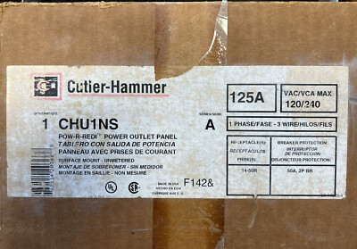 Cutler Hammer Eaton  CHU1NS  50 Amp Pow-R-Redi Power Outlet RV  NEW