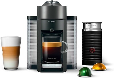 Nespresso Vertuo Coffee & Espresso Machine + Aeroccino3 Frother ENV135GYAE NEW!