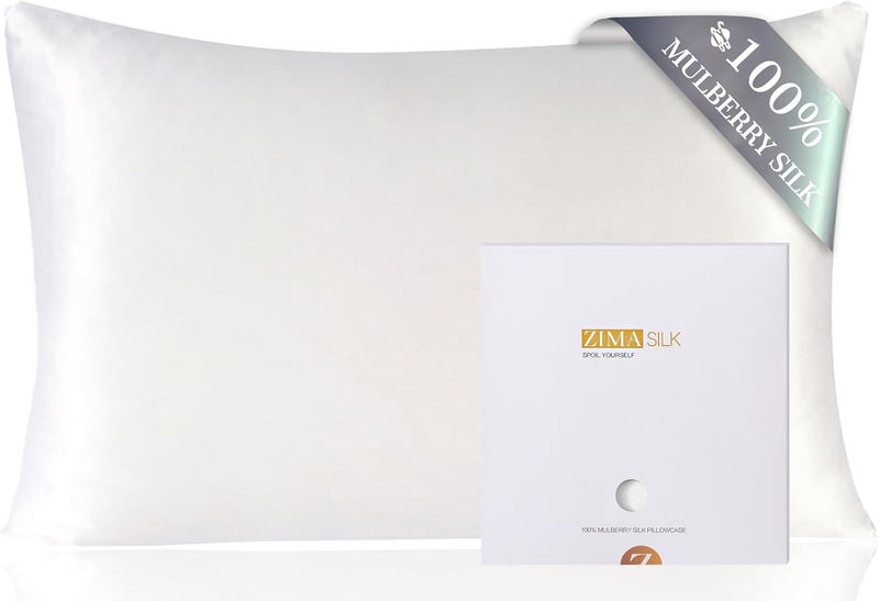 100% Mulberry Silk Pillowcase for Hair & Skin, 19 Momme Both Sides Pure Silk, 60