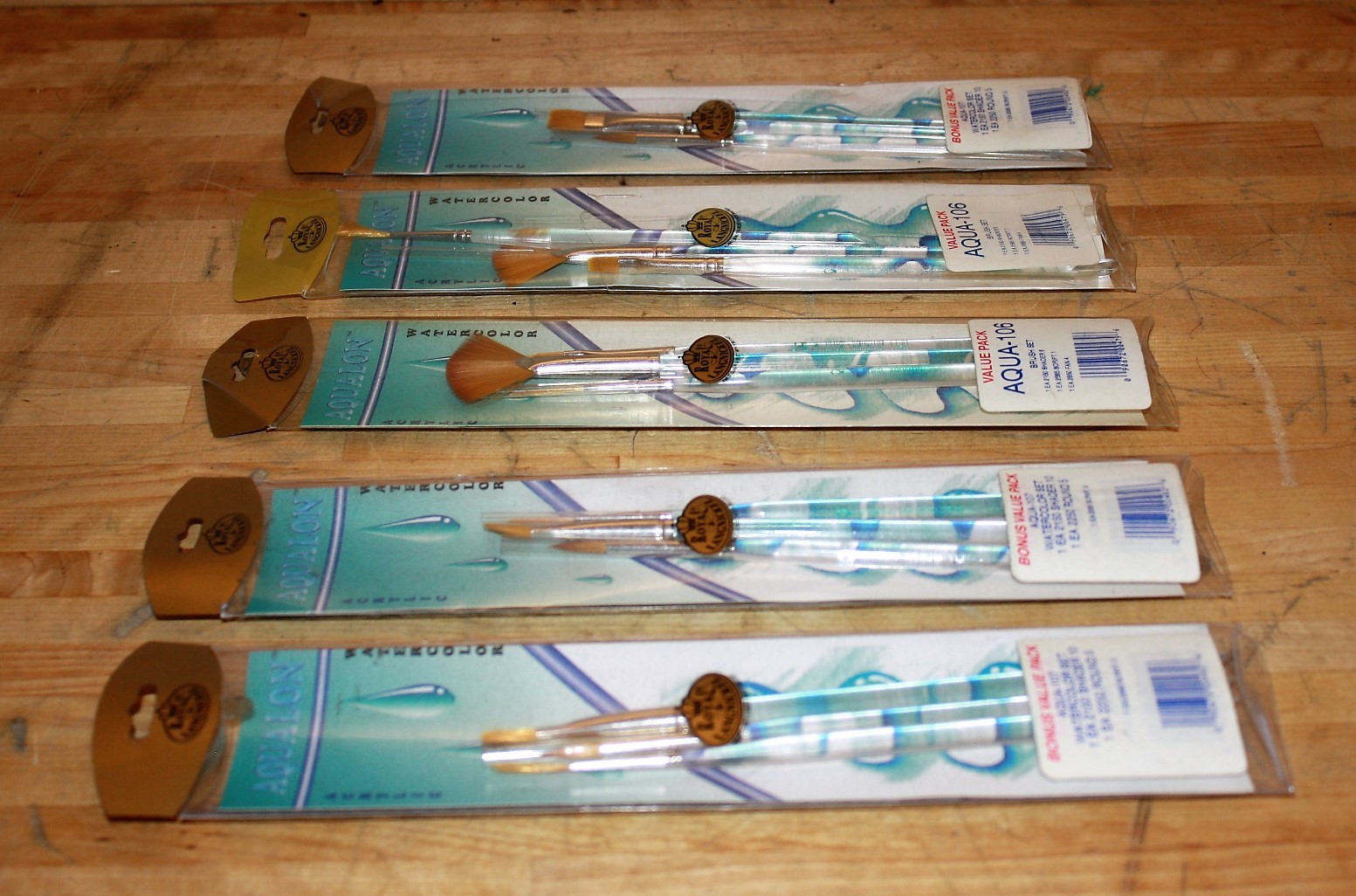 Lot of 12 Royal Langnickel Aqualon Various Paintbrushes