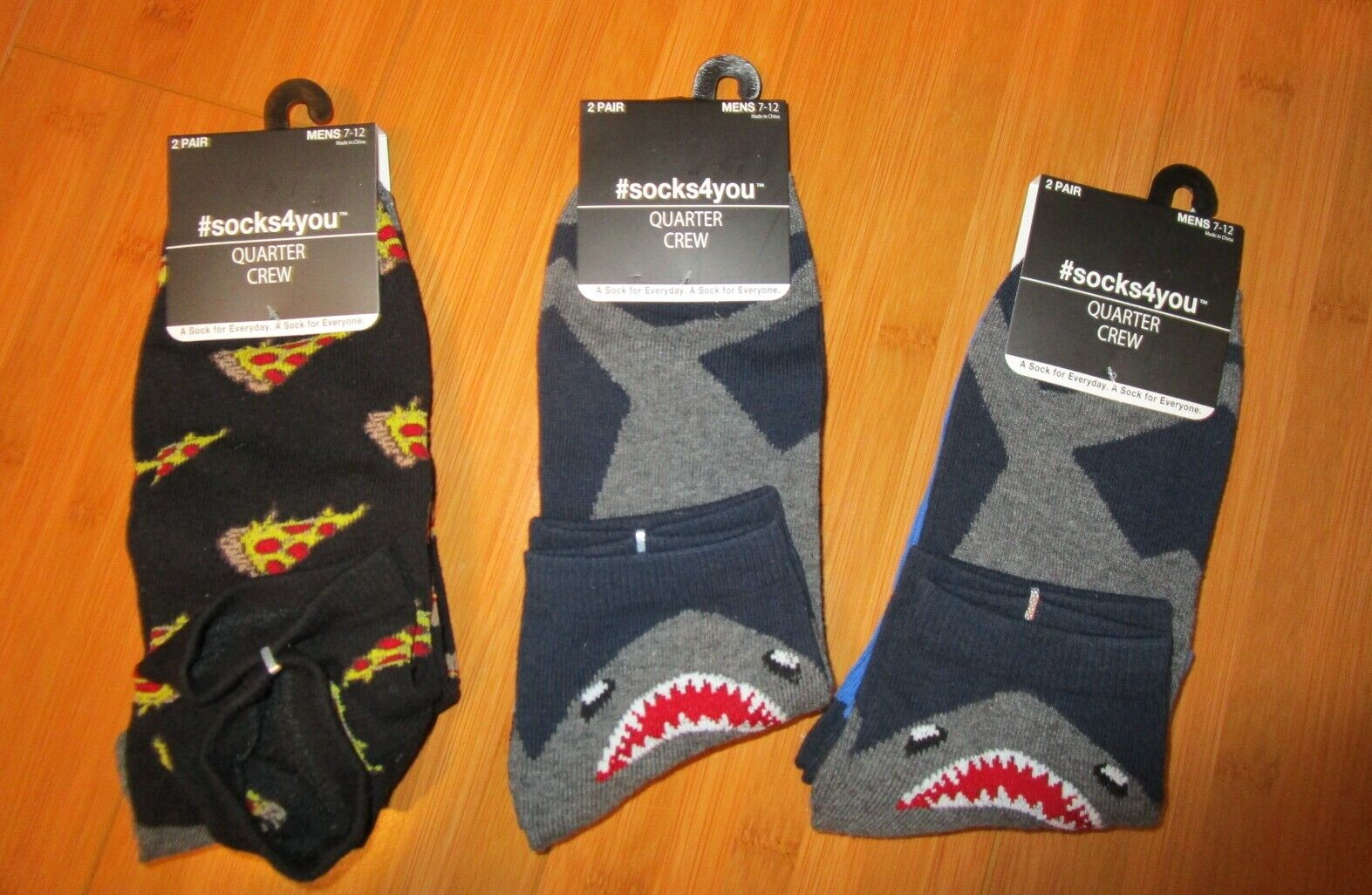 S Lot Pizza Hot Dogs Shark Swimmers #socks4you