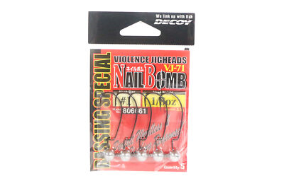 Decoy VJ-71 Jig Head Nail Bomb Hook Size 1 , 1/8 oz (6661)