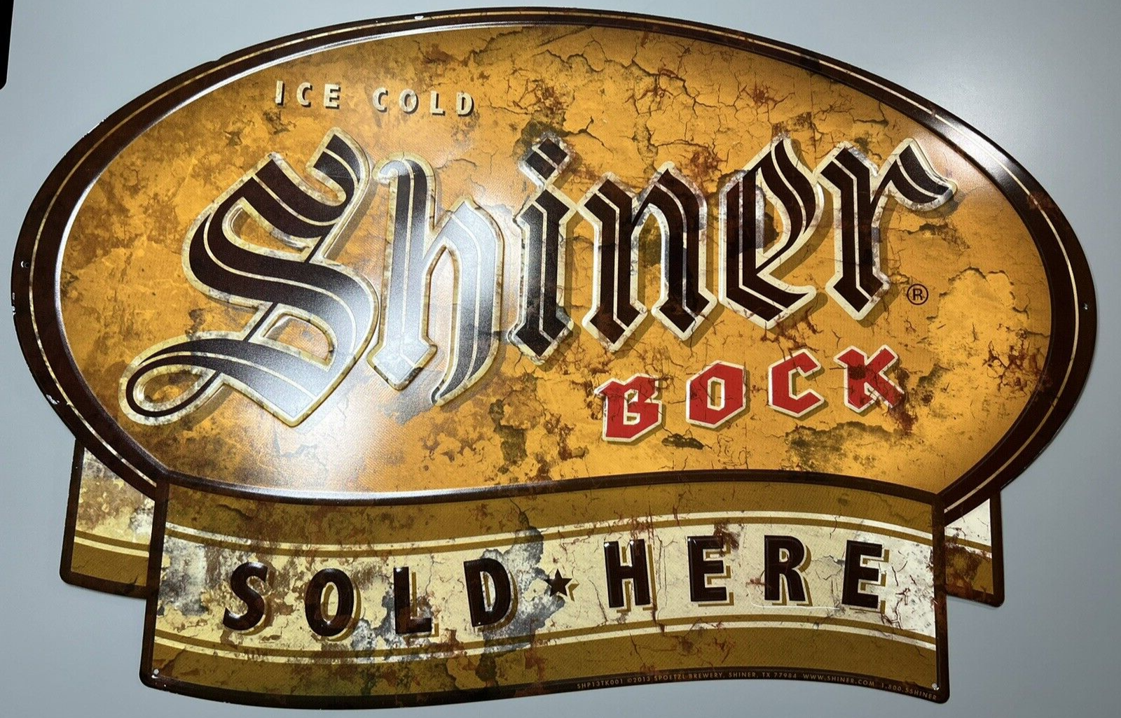 Shiner Bockクラフトビール看板縦長さ　79　横　49.5 Shiner Bockクラフトビール看板縦長さ 79 横 49.5 Shiner Bock