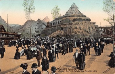 Postcard London Japan - British Exhibition 1910 Mountain Railway Unposted