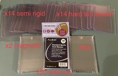 Top Loader One Touch Variety Pack + Semi Rigid + Penny Sleeves Card protector