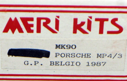 1:43 Meri Kits - Mk 90 - Porsche MP4/3 - G.P. Belgio 1987