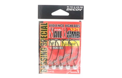 Decoy VJ-71 Jig Head Nail Bomb Hook Size 1 , 1/8 oz (6661)