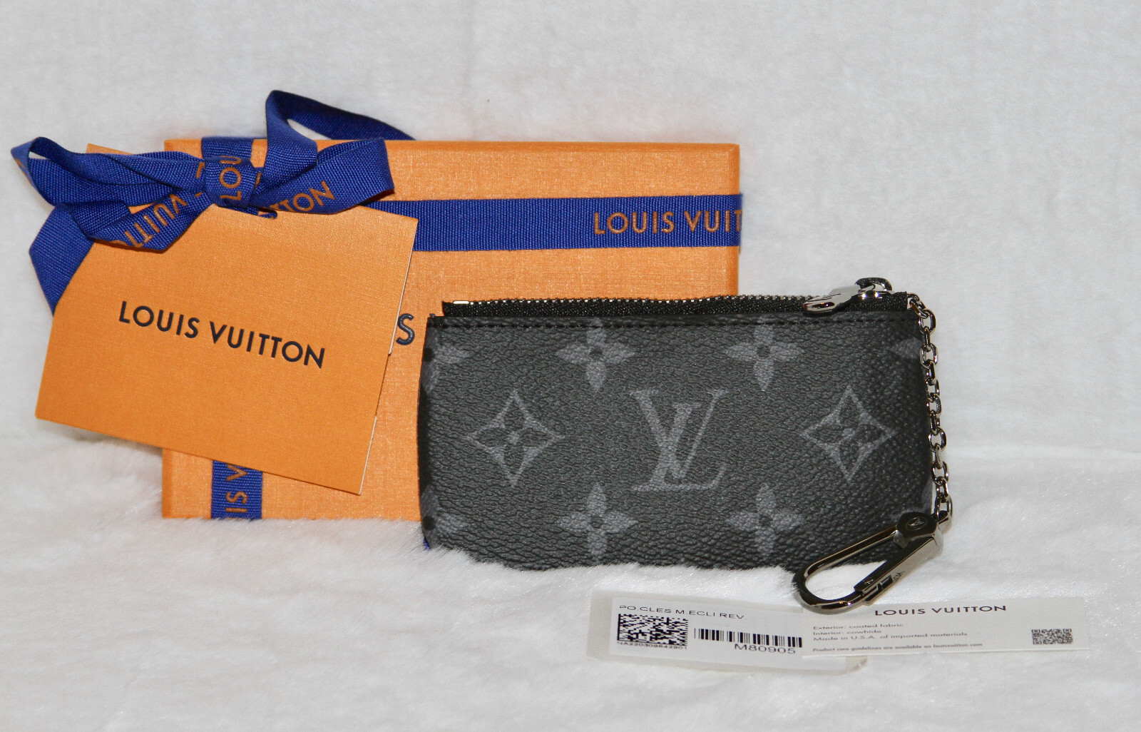 LOUIS VUITTON Pochette Cles Key Pouch Monogram Eclipse LOUIS VUITTON Pochette Cles Key Pouch Monogram Eclipse