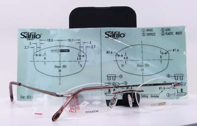 Safilo SD4100 DX6 Pink Girls Kids Oval Rimless Eyeglasses 49-17-135 B:29 ITALY