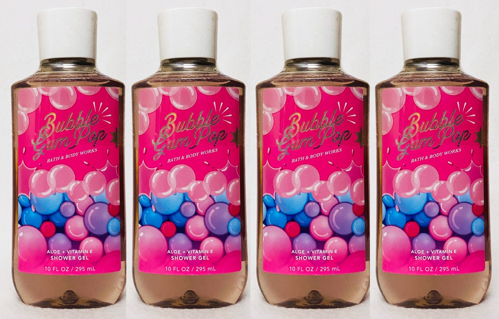 4 Bath & Body Works BUBBLEGUM POP Body Wash Shower Gel 10 oz