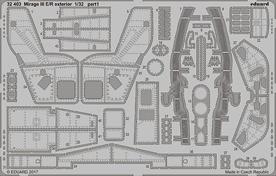 Eduard Pe 32403 1/32 Dassault Mirage Iiie / R Exterior Detalles Italeri