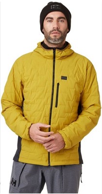 Helly Hansen $350 Lifaloft Insulater Hooded jacket packable men XL yellow NWT