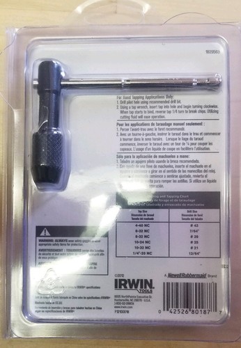 Drill & Tap Set IRWIN HANSON 80187 NEW 13/64