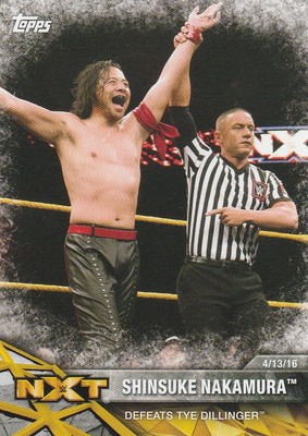 SHINSUKE NAKAMURA 2017 NXT AUTO CARD RA-SN WWE + 5 BASE CARDS