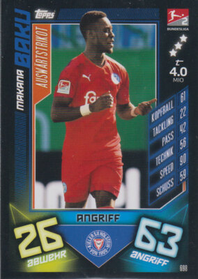 Match Attax Extra 19/20 2019 2020 698 - Makana Baku