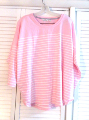 VINEYARD VINES Size XL Pink w/White Stripes Pull Over Top- Ex. Condition NWOT