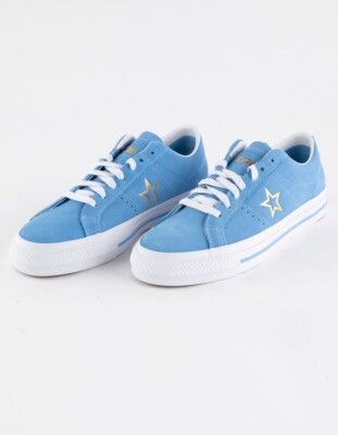Converse Men's 11 One Star Pro Suede Sneakers Low Top Light Blue A06647C