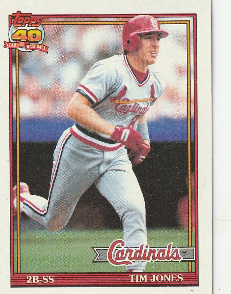 FREE SHIPPING-MINT-1991 Topps Tim Jones #262 CARDINALS-40