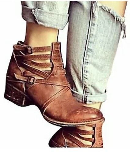Pre-owned Freebird By Steven Distressed Stair Ankle Boot Rust Sz 11 Rare