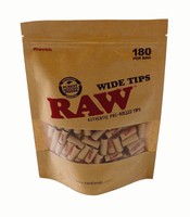 20 Beutel (1 Umkarton) RAW Wide Tips, vorgerollte Wide-Tips 180 Stück pro Beutel