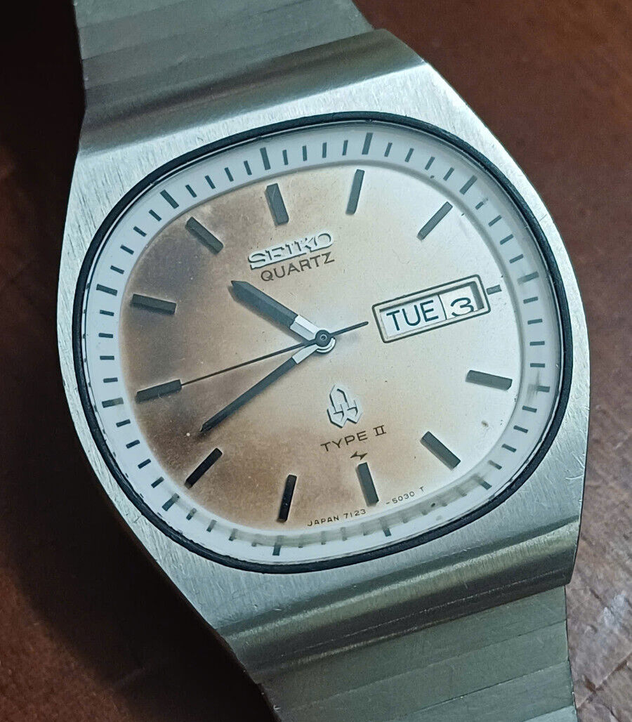 Seiko Quartz Type II 7123-5030 Burnt Bread Dial (993) | eBay Seiko Quartz Type II 7123-5030 Burnt Bread Dial (993) | eBay