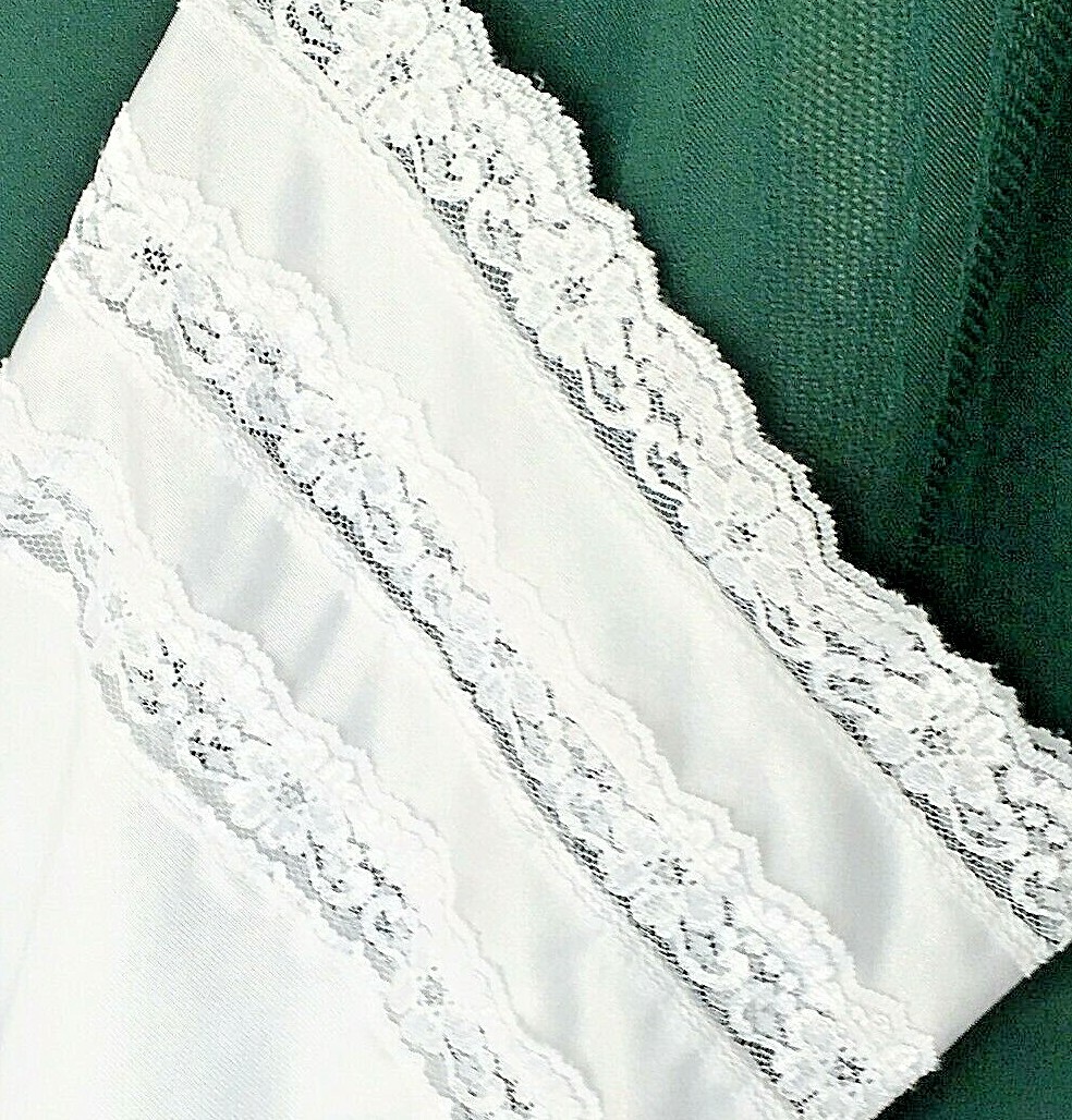 Velrose White Nylon Ankle Length Pant Liner Pant Slip with Snip a Length Size 2X