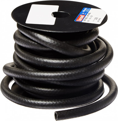 HBD Thermoid NBR/PVC Fuel Line Hose, 3/8'' x 25' Length, 0.375'' ID, Black 