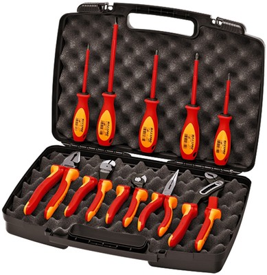 Knipex 10pc Insulated Pliers Screwdriver Electricians Tool Set 1000V 9K989830US
