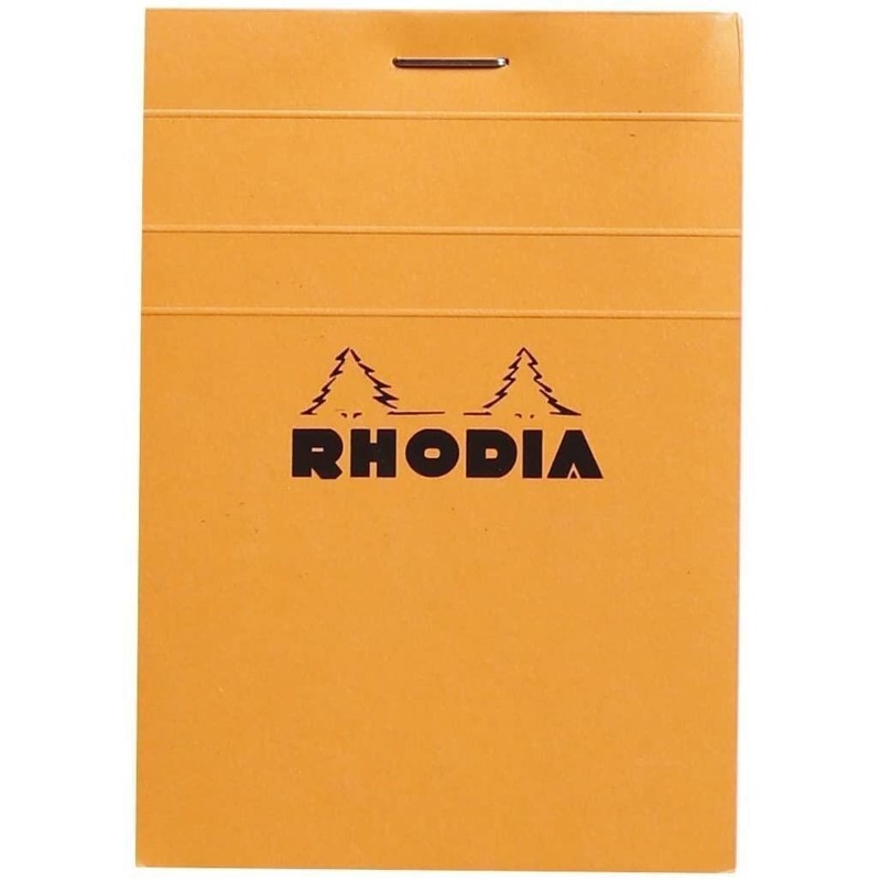 Rhodia  Bloc Noir Ou Orange NÂ°11 Papier VÃ©Lin Superieur  7,4x10,5cm 80 Feuilles