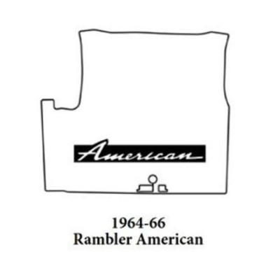 Trunk Floor Mat Cover 1pc for 1964-1965 AMC Rambler American 2 Dr Hardtop Gray
