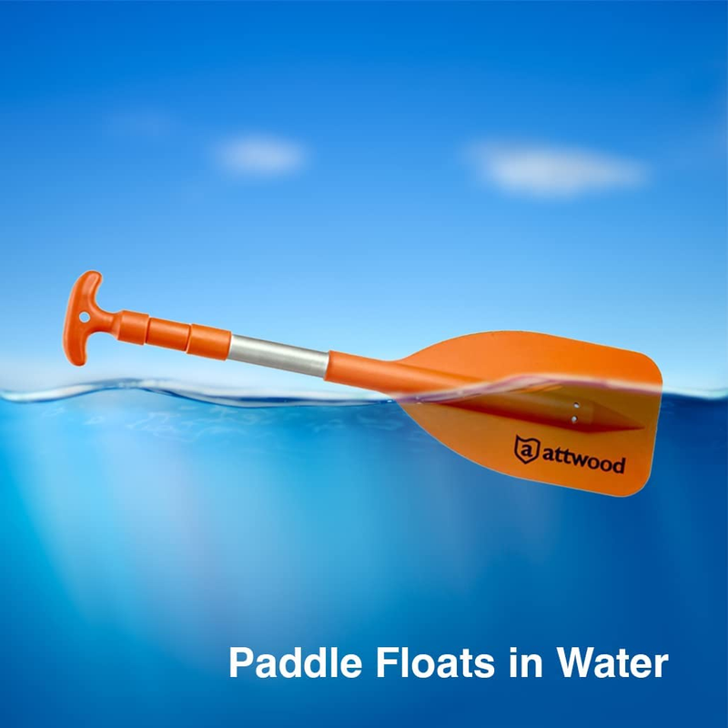 Emergency Telescoping Paddle for Boating, Orange