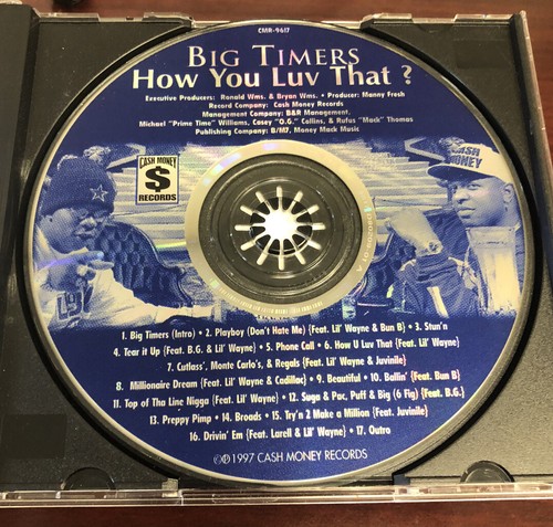 洋楽 BIG TYMERS Big Tymers How You Luv That? 1997 MISPRINT CD - VERY RARE